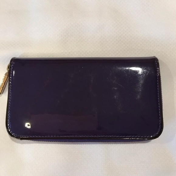 Bundle Tory Burch Zip Continental Purple Leather Wallet and Halogen Gray Wallet - Picture 5 of 12